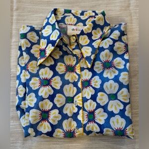 De Loreta Carmela Blouse in Lirio Celeste size small